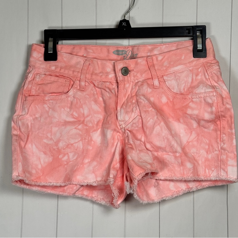 Old Navy Y2K Pink Tie Dye Cotton Cut-Offs‎ Booty Shorts Summer Hippie Preppy 0